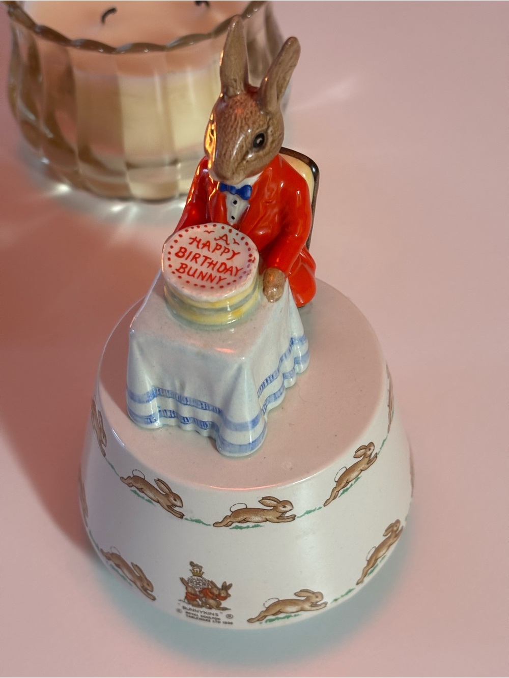 Happy Birthday Bunnykins 1982 Royal Doulton Bunnykins music playing trinket